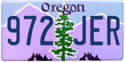 OR license plate 972JER