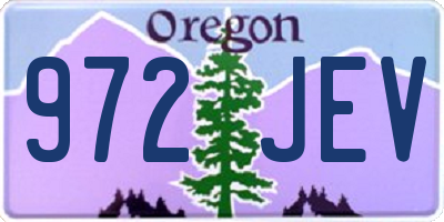 OR license plate 972JEV