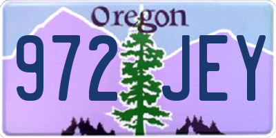 OR license plate 972JEY