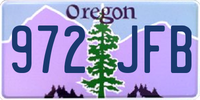 OR license plate 972JFB