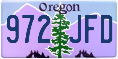OR license plate 972JFD