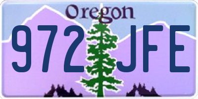 OR license plate 972JFE