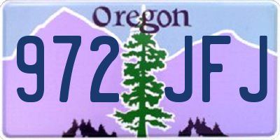 OR license plate 972JFJ