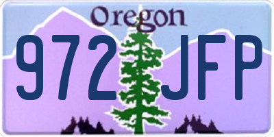 OR license plate 972JFP