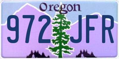 OR license plate 972JFR