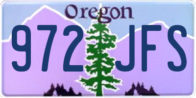 OR license plate 972JFS