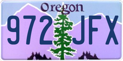 OR license plate 972JFX