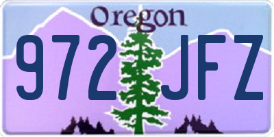 OR license plate 972JFZ