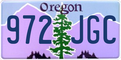 OR license plate 972JGC