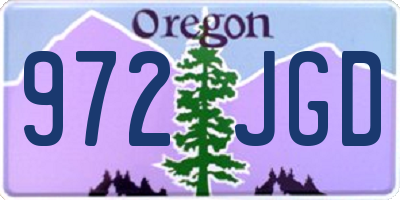 OR license plate 972JGD
