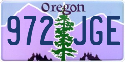 OR license plate 972JGE