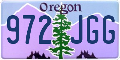 OR license plate 972JGG