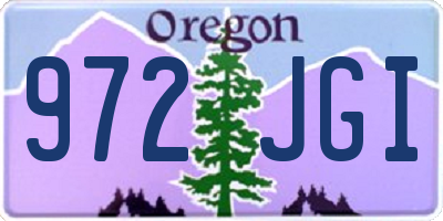 OR license plate 972JGI