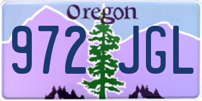 OR license plate 972JGL