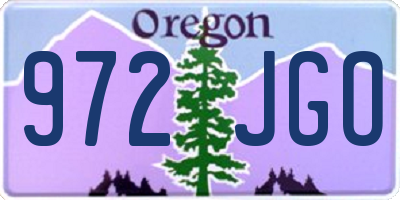 OR license plate 972JGO