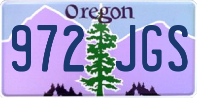 OR license plate 972JGS