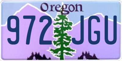 OR license plate 972JGU