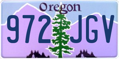 OR license plate 972JGV