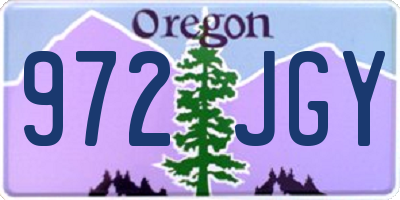 OR license plate 972JGY