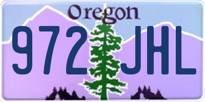 OR license plate 972JHL