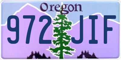 OR license plate 972JIF