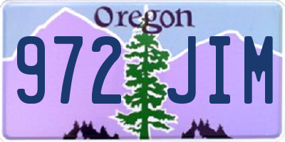 OR license plate 972JIM