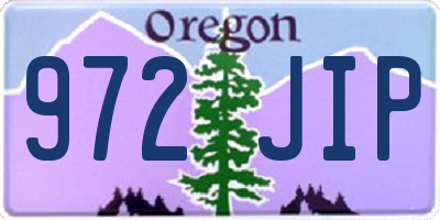 OR license plate 972JIP