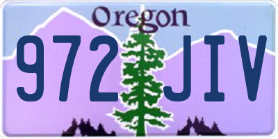 OR license plate 972JIV