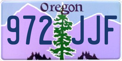 OR license plate 972JJF