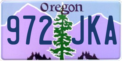 OR license plate 972JKA