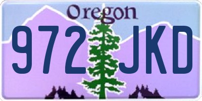 OR license plate 972JKD