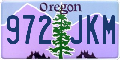 OR license plate 972JKM