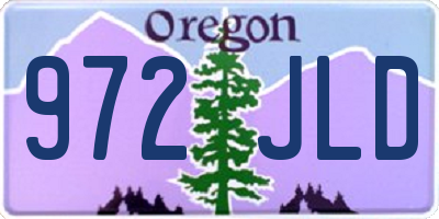 OR license plate 972JLD