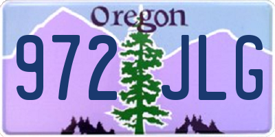 OR license plate 972JLG