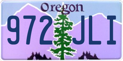 OR license plate 972JLI