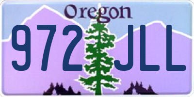 OR license plate 972JLL