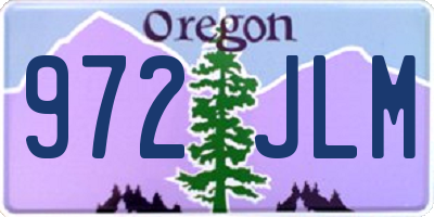 OR license plate 972JLM