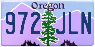 OR license plate 972JLN