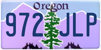 OR license plate 972JLP