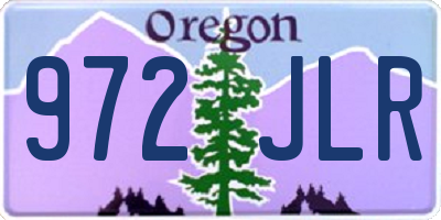 OR license plate 972JLR