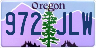 OR license plate 972JLW