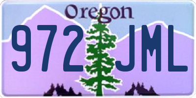 OR license plate 972JML