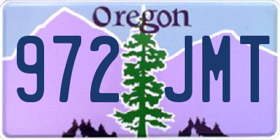 OR license plate 972JMT