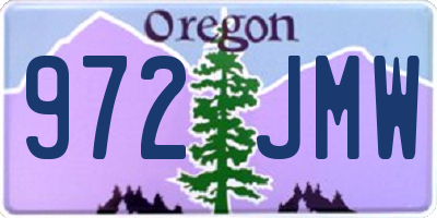 OR license plate 972JMW