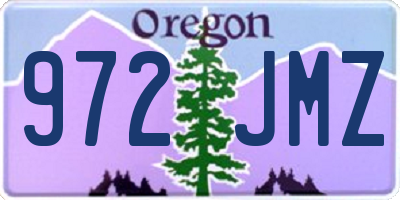 OR license plate 972JMZ