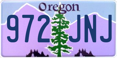OR license plate 972JNJ