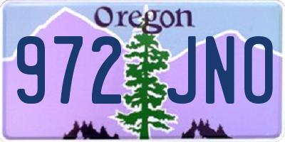 OR license plate 972JNO