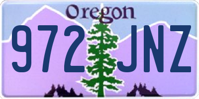 OR license plate 972JNZ