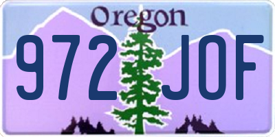 OR license plate 972JOF