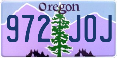 OR license plate 972JOJ